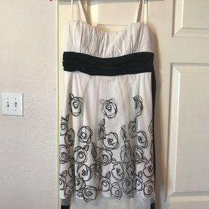 Black and white semi formal dress